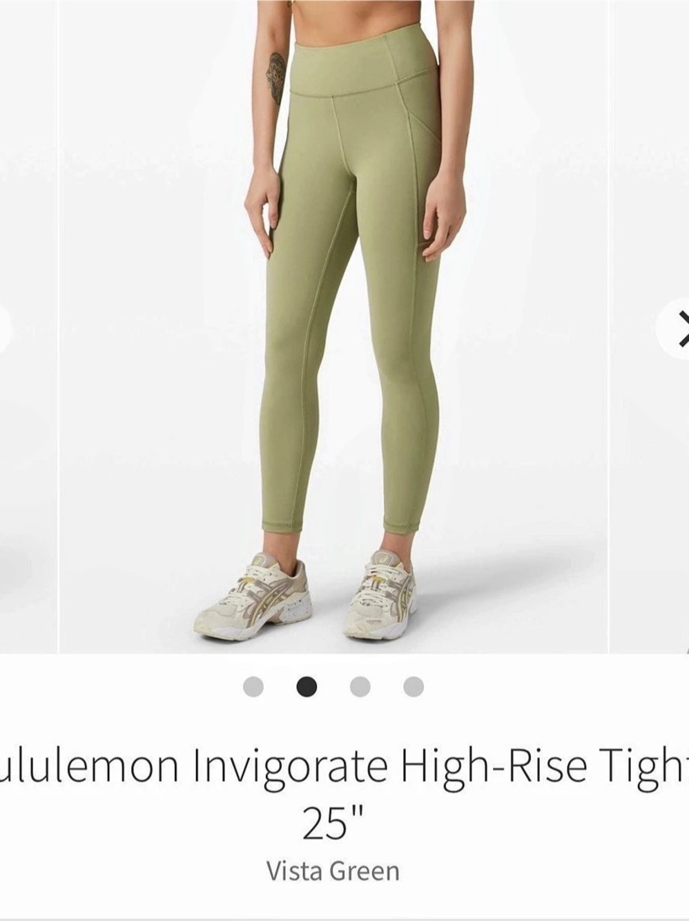 lululemon Invigorate High-Rise Tight 25" Green Leggings